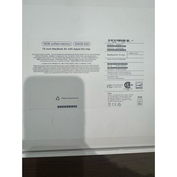 Apple Macbook Air 13" Laptop Packaging - Empty Box ONLY - Picture 3 of 6
